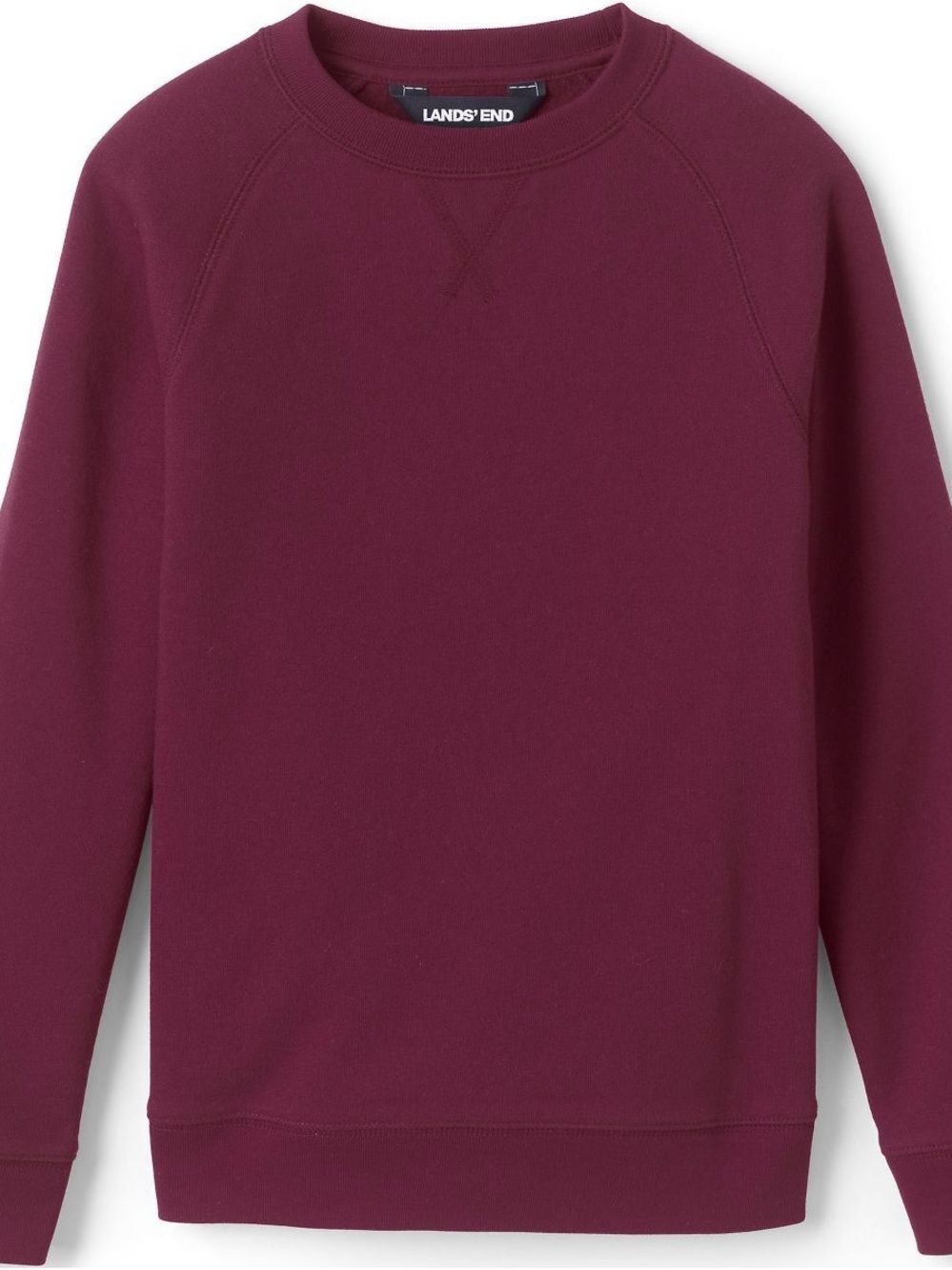 Lands' End Crewneck Sweatshirt in Deep Berry Boys School NWOT